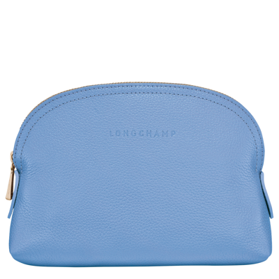 Shop Longchamp Trousse Le Foulonné In Cloud Blue