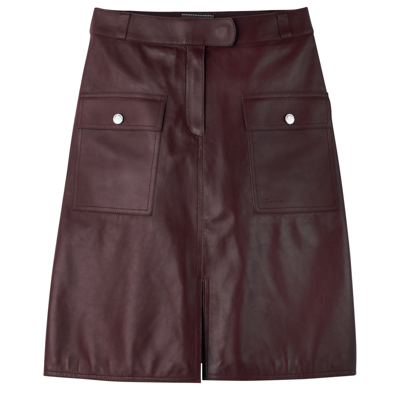 Shop Longchamp Skirt In Plum