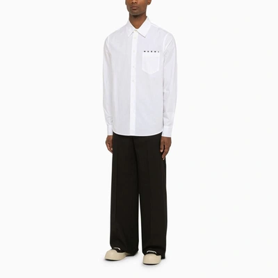 Shop Marni Classic Shirt With Logo In White