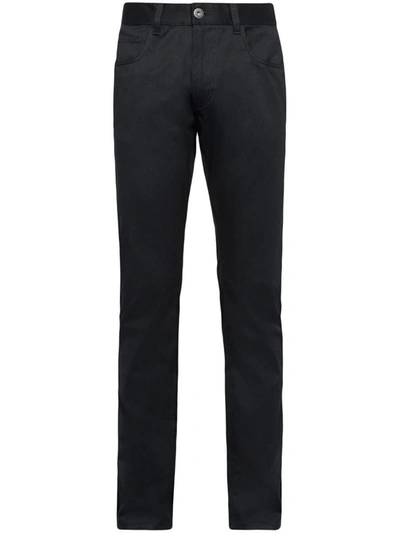 Shop Prada Five-pocket Straight-leg Jeans In Black