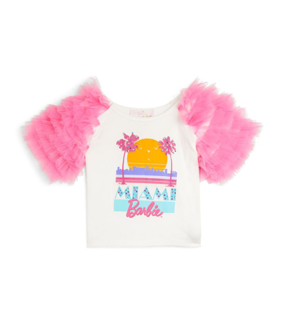 Shop Tutu Du Monde X Barbie Tulle-sleeved T-shirt (2-12 Years) In Pink