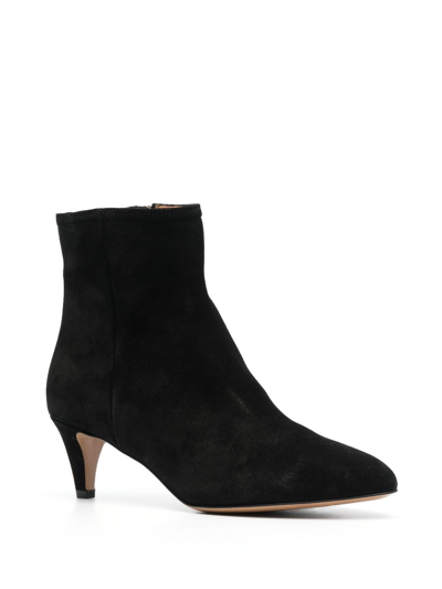 Shop Isabel Marant 55mm Suede Ankle Boots In Black