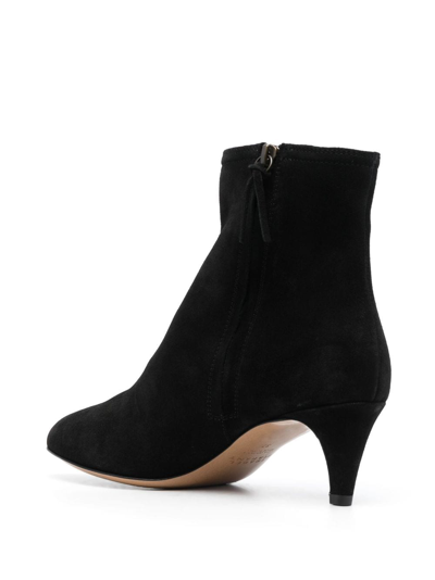 Shop Isabel Marant 55mm Suede Ankle Boots In Black