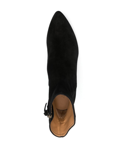 Isabel Marant Deone Suede Ankle Boots In Black