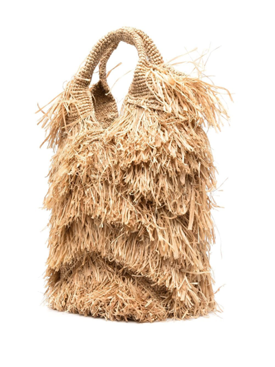 Shop Made For A Woman Kifafa Ieti Straw Tote Bag In Neutrals