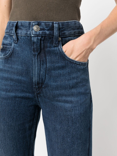 Shop Marant Etoile High-waisted Straight-leg Jeans In Blue