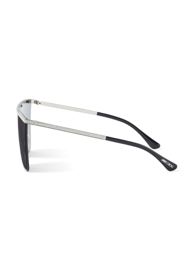 Jimmy Choo Leah Oversize-frame Sunglasses In Silver