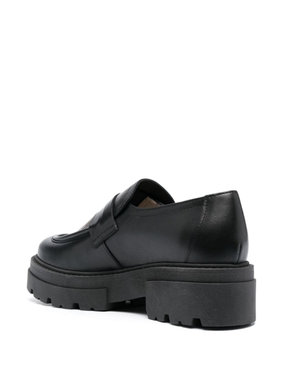 Fabiana Filippi Bead-embellished Slip-on Loafers In Black
