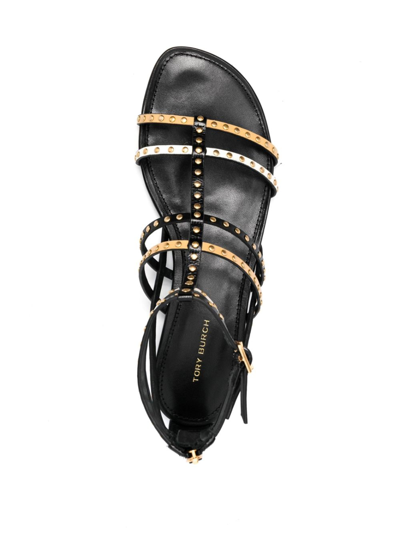 Shop Tory Burch Capri Gladiator Studded Sandals In Black