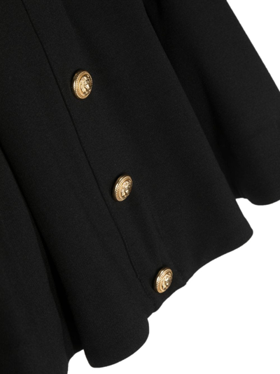Shop Balmain Button-embellished A-line Miniskirt In Black