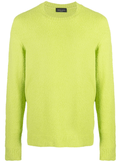 Shop Roberto Collina Fine-knit Crew-neck Jumper In Green