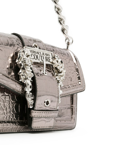 Shop Versace Jeans Couture Couture 01 Crossbody Bag In Silver