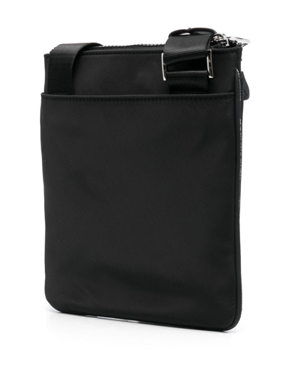Shop Versace Jeans Couture Logo-embossed Messenger Bag In Black