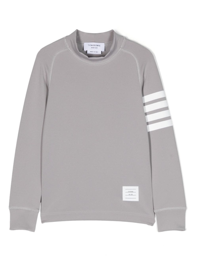 Shop Thom Browne 4-bar Stripe Sweatshirt In Grey