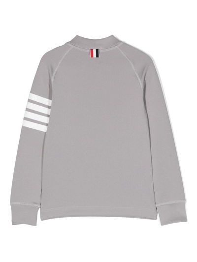 Shop Thom Browne 4-bar Stripe Sweatshirt In Grey