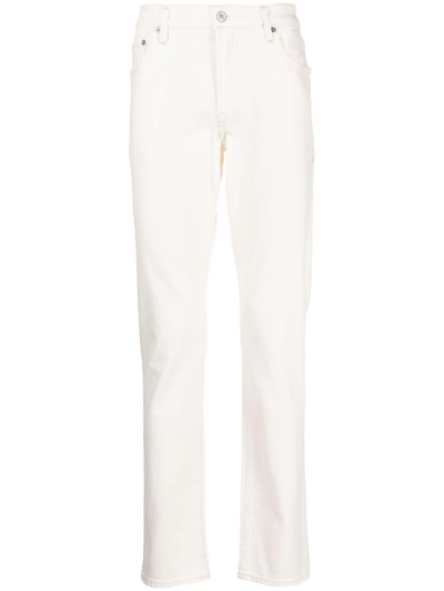 Shop Citizens Of Humanity Adler Low-rise Slim-cut Jeans In White