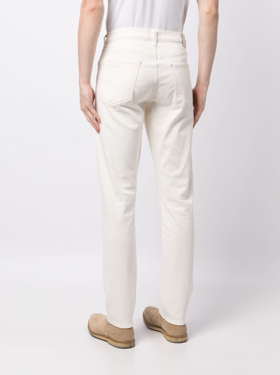 Shop Citizens Of Humanity Adler Low-rise Slim-cut Jeans In White