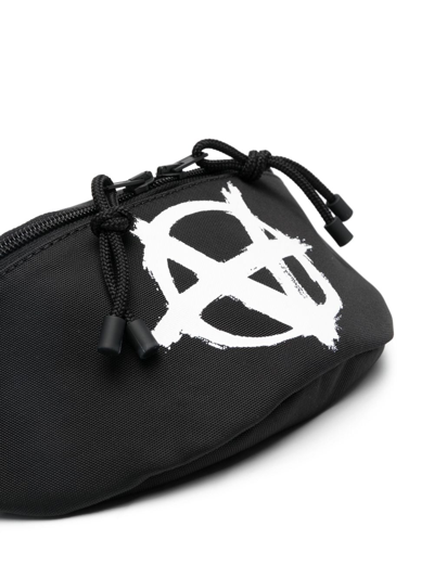 Shop Vetements Logo-print Belt Bag In Black