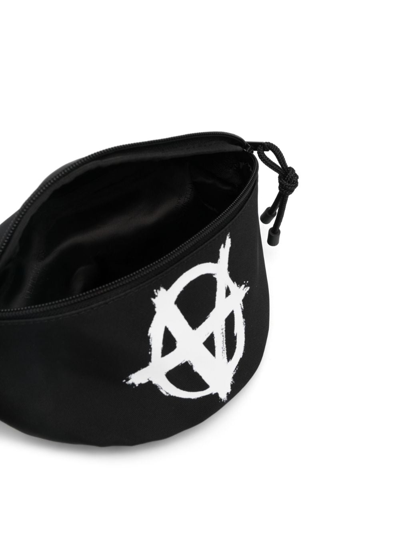Shop Vetements Logo-print Belt Bag In Black