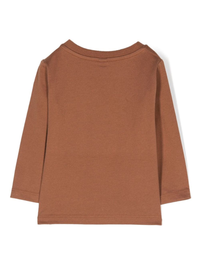 Shop Stella Mccartney Cartoon-print Cotton Sweatshirt In Brown
