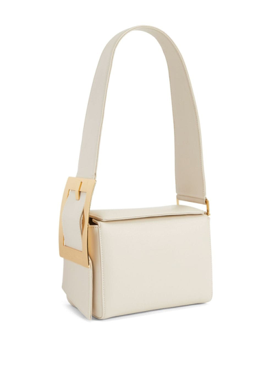 Shop Giuseppe Zanotti Lorellie Buckle-detail Shoulder Bag In Neutrals