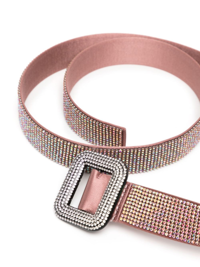 Shop Benedetta Bruzziches Venus Crystal-embellished Buckled Belt In Pink