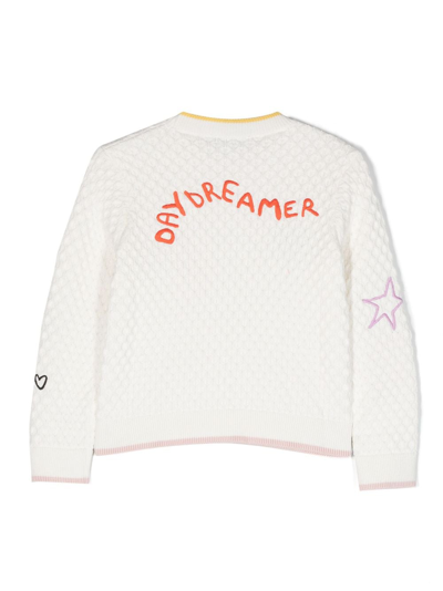 Stella Mccartney Embroidered-detail Knitted Top In White