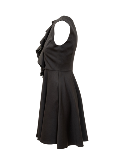 Shop Rochas Dress With Drapery In Black