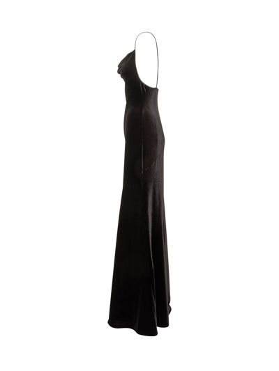 Shop Philosophy Di Lorenzo Serafini Velvet Long Dress In Nero