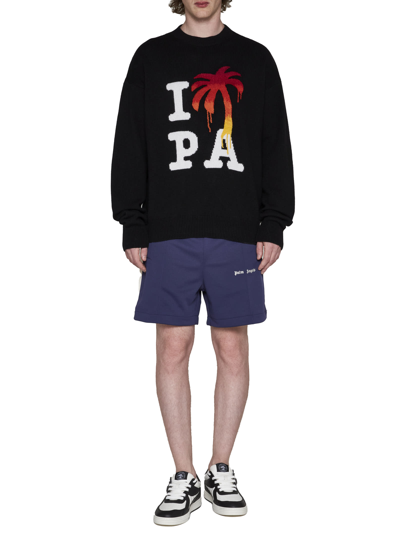 Shop Palm Angels Sweater In Black Red