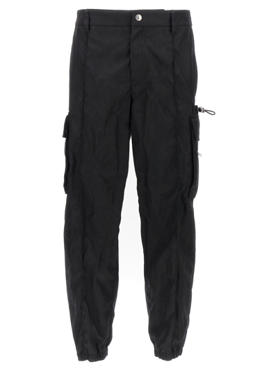 Shop Versace Barocco Pants In Black