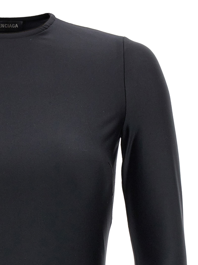 Shop Balenciaga Cut-out One Shoulder Dress In Black