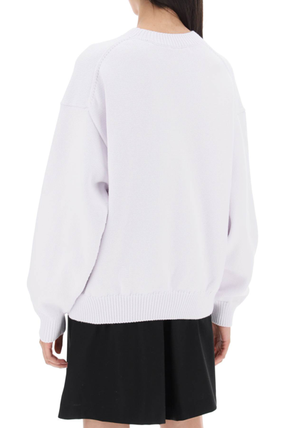 Shop Alexander Wang Ny Empire State Logo Cotton Sweater In White (white)