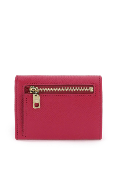 Shop Dolce & Gabbana French Flap Wallet In Ciclamino (pink)