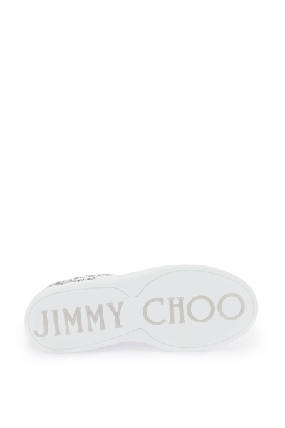 Shop Jimmy Choo Rome Sneakers In V White Silver (white)