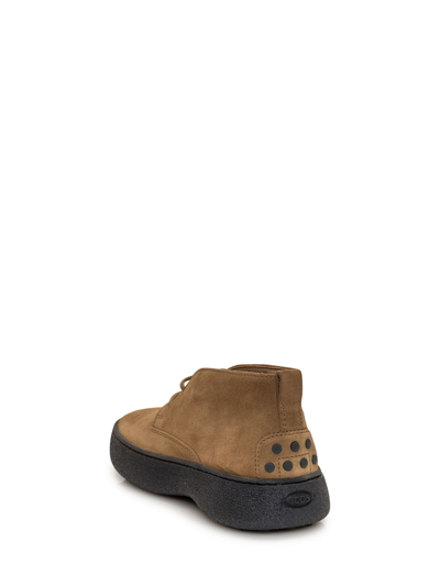 Shop Tod's W. G. Ankle Boots In Bronzo Medio