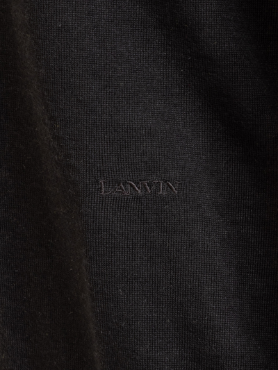 Shop Lanvin Turtleneck With Logo In Black
