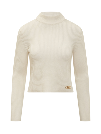 Shop Michael Michael Kors Mock Sweater In Bone