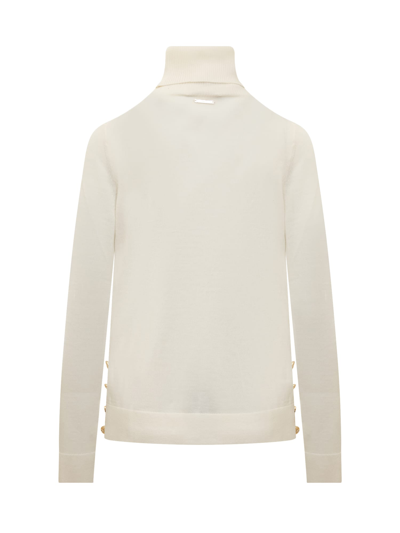 Shop Michael Michael Kors Merino Sweater In Bone