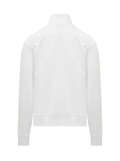 Shop Jw Anderson Padlock Half Zip Sweatshirt In White