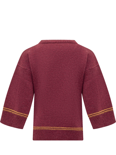Shop Marni Roundneck Sweater In Ruby