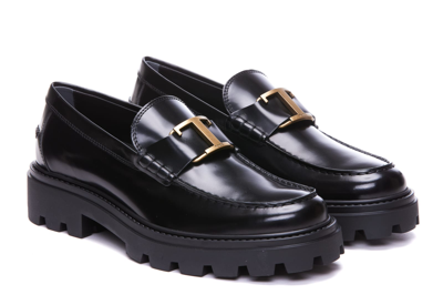 Shop Tod's Loafers In Black