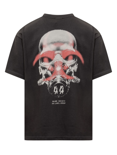 Shop 44 Label Group Rave New World T-shirt In Black-rave Skull Hazard