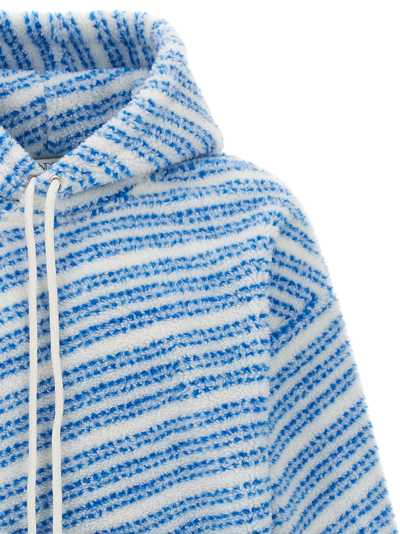Shop Jw Anderson Logo Embroidered Hoodie In Light Blue