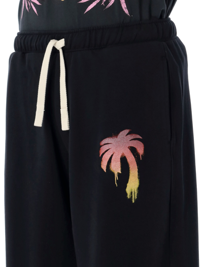 Shop Palm Angels Loose Sweatpants In Black