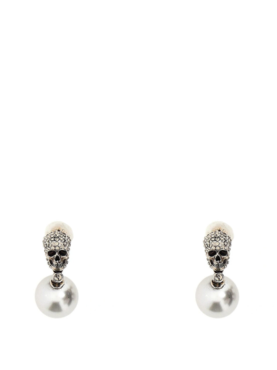 Shop Alexander Mcqueen Earrings In Silver