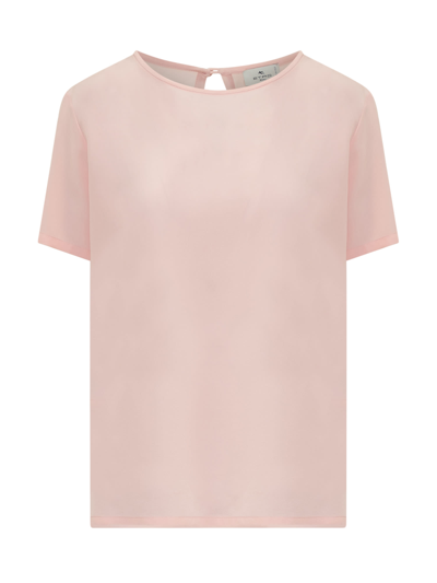 Shop Etro Fuji Top In Rosa