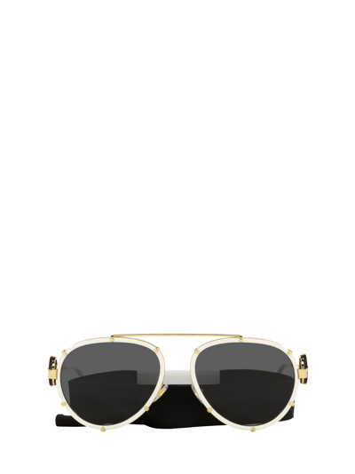 Shop Versace Ve2232 White Sunglasses