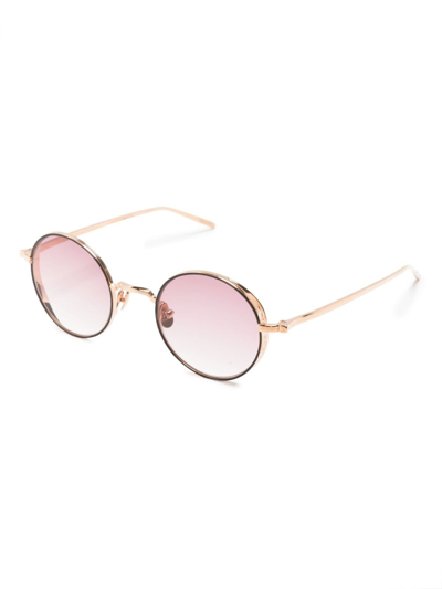 Matsuda Runde Sonnenbrille Mit Farbverlauf In Pink