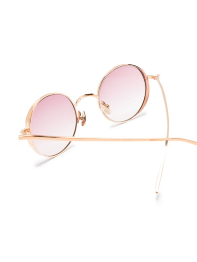 Shop Matsuda Gradient Round-frame Sunglasses In Pink